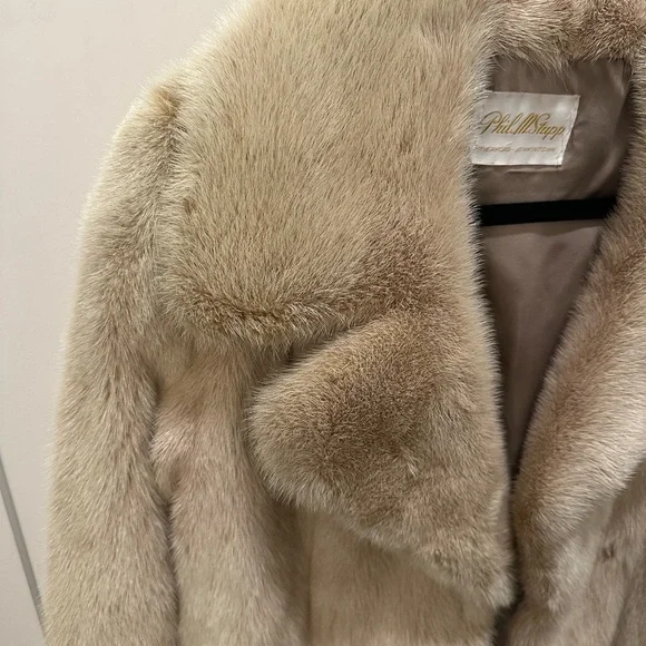 VINTAGE MINK FUR JACKET. BLONDE MINK. PHIL M STUPP VINTAGE COAT - Picture 2 of 9